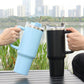 40oz Stainless Steel Water Tumbler with 10Pcs Cute Silicone Straw Caps For Stanley  Cup
