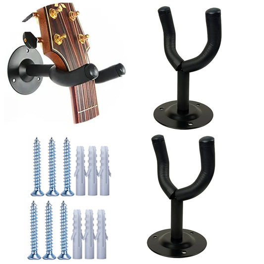 2Pcs Guitar Hanger Wall Mount Holder-Round