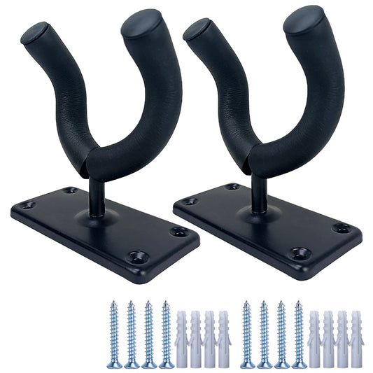 2Pcs Guitar Hanger Wall Mount Holder-Rectangle