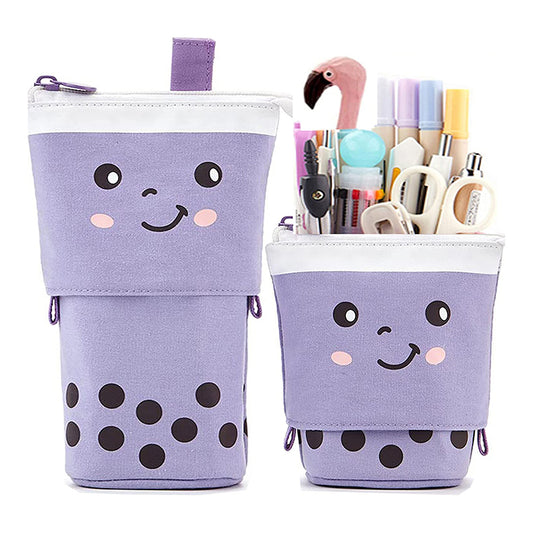 Standing Pencil Case Cute Telescopic Pen Bag