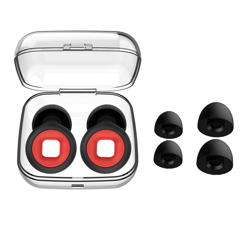 Pair of Reusable Hoop Noise Reduction Earplugs with Storage Box