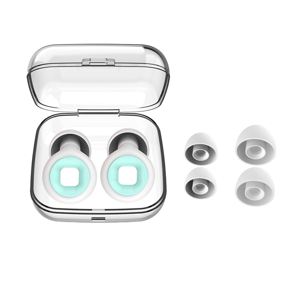 Pair of Reusable Hoop Noise Reduction Earplugs with Storage Box