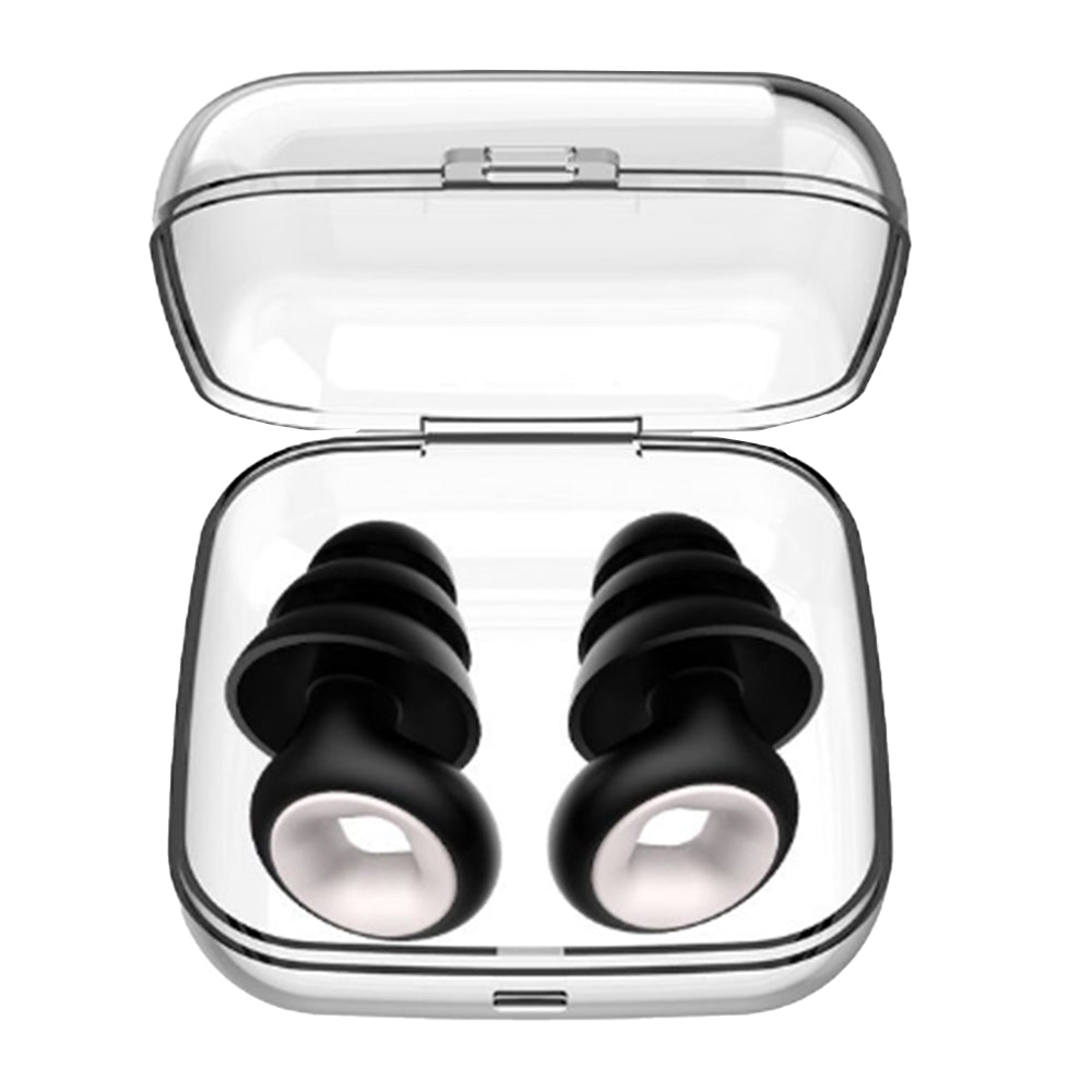 Pair of Reusable Hoop Noise Reduction Earplugs with Storage Box