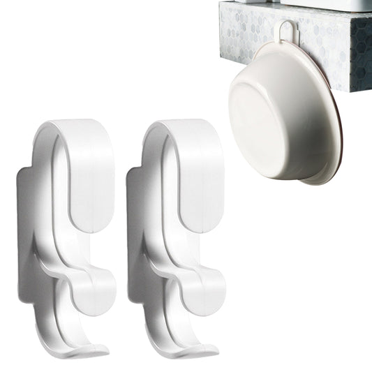 2Pcs Upper And Lower Double Washbasin Hook Storage Wall Hanger