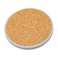 6Pcs Marble Textured Round Coasters with Cork Base and Metal Holder Set
