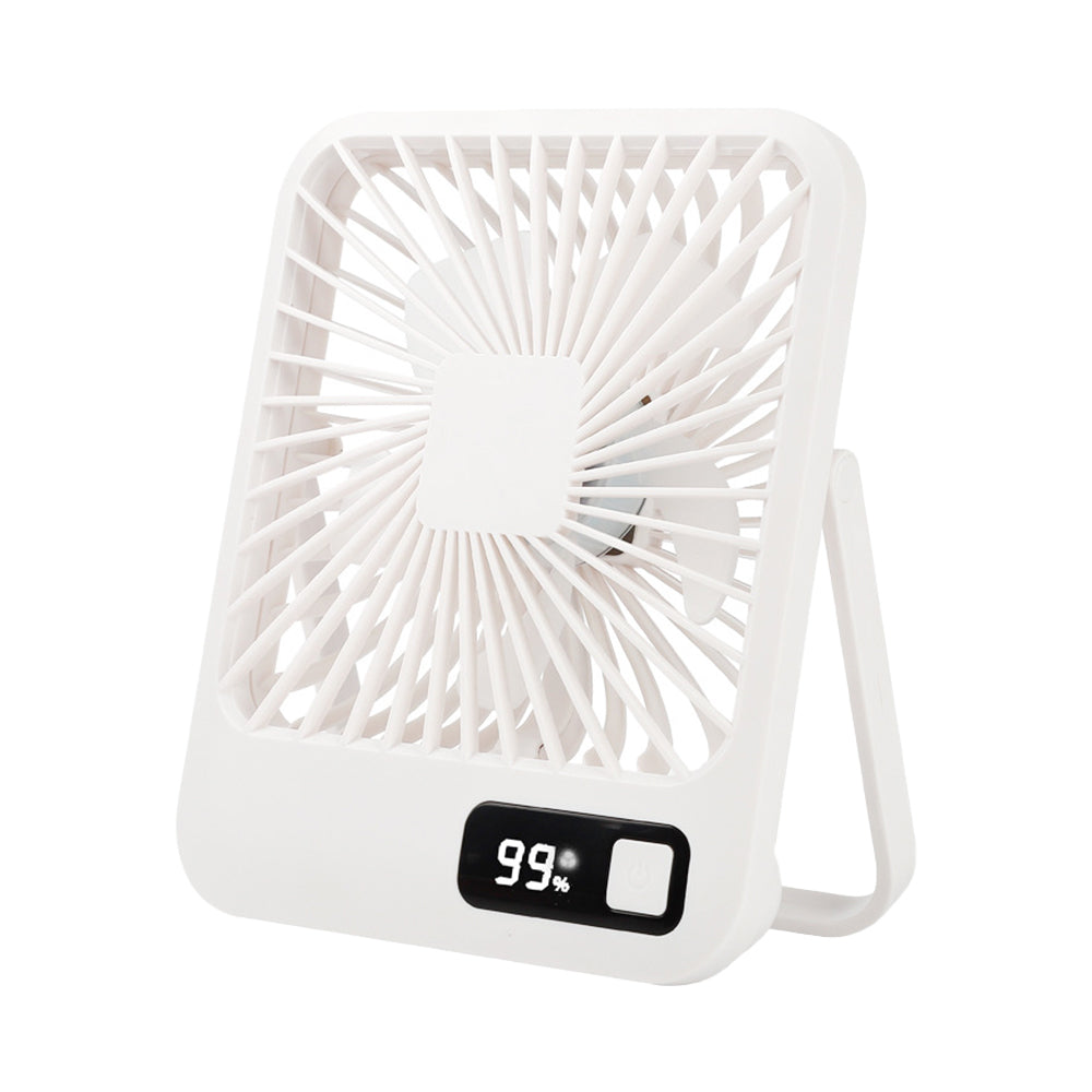 2000mAh 5 Speed USB 180 Degree Foldable Digital Display Desktop Fan
