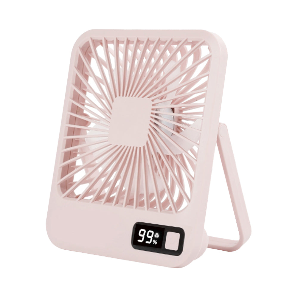 2000mAh 5 Speed USB 180 Degree Foldable Digital Display Desktop Fan
