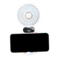 3-in-1 4000mAh 5 Speed USB Handheld Mini Folding Digital Display Fan with Lanyard and Base