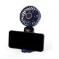 3-in-1 4000mAh 5 Speed USB Handheld Mini Folding Digital Display Fan with Lanyard and Base