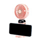 3-in-1 4000mAh 5 Speed USB Handheld Mini Folding Digital Display Fan with Lanyard and Base