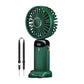 3-in-1 4000mAh 5 Speed USB Handheld Mini Folding Digital Display Fan with Lanyard and Base
