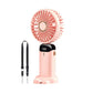 3-in-1 4000mAh 5 Speed USB Handheld Mini Folding Digital Display Fan with Lanyard and Base