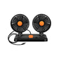 USB Portable 360 Degree Rotatable Dual-Head Car Fan with 3 Speed
