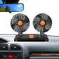 USB Portable 360 Degree Rotatable Dual-Head Car Fan with 3 Speed