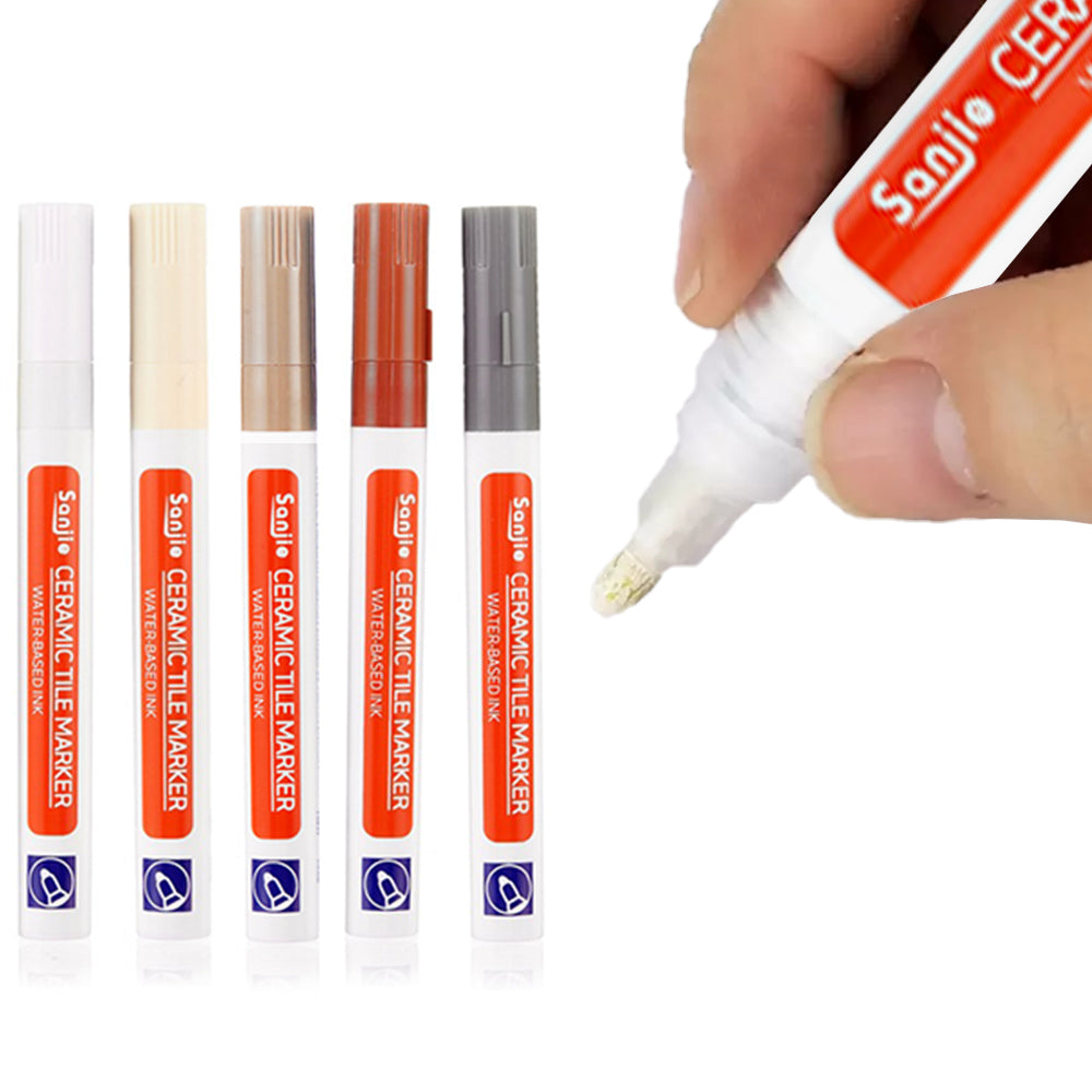 5-Pack Tile Paint Marker Home Tile Grout Pen Waterproof Kitchen Bathroom Tile Repaire