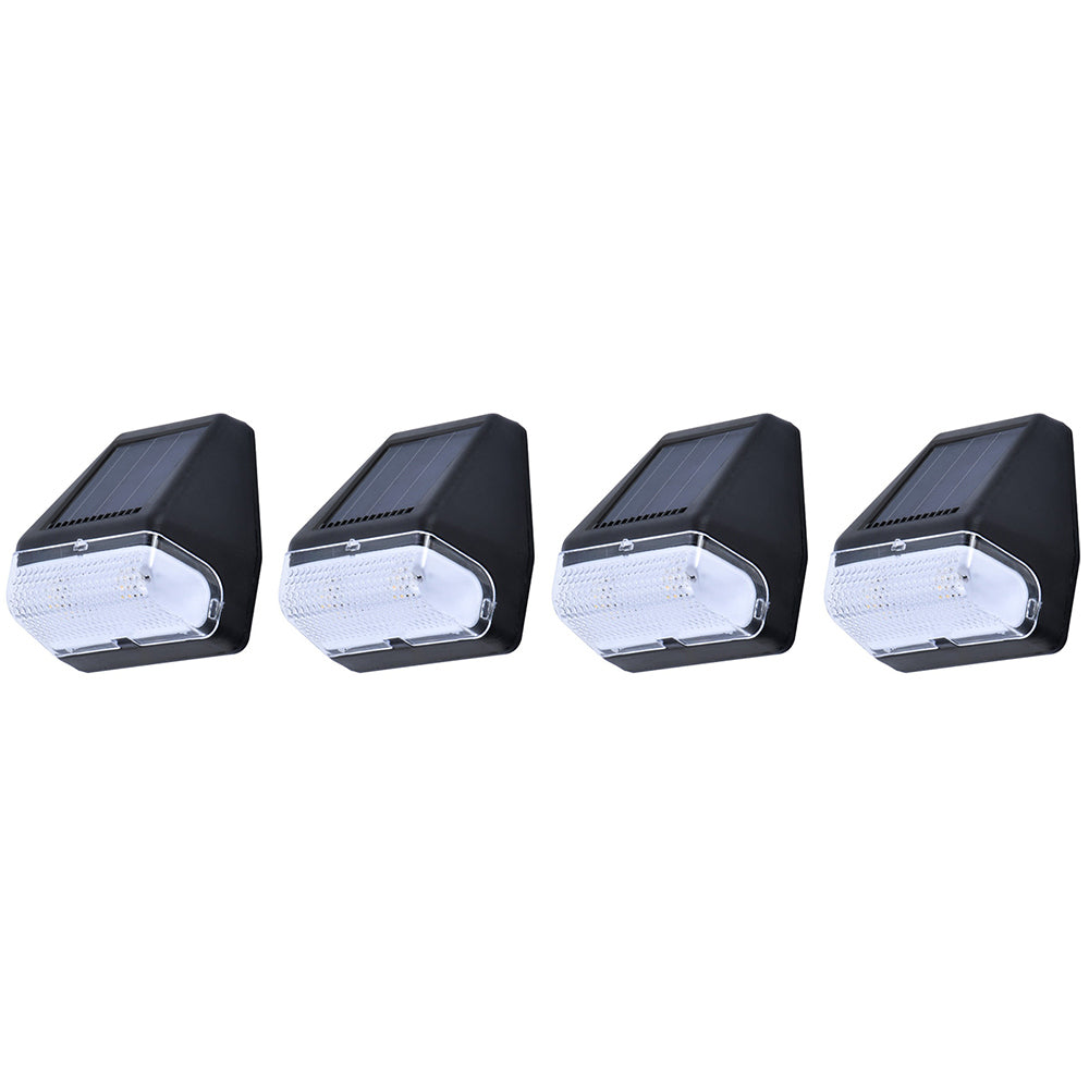 Set of 4Pcs Solar-Powered Outdoor Fence Lights