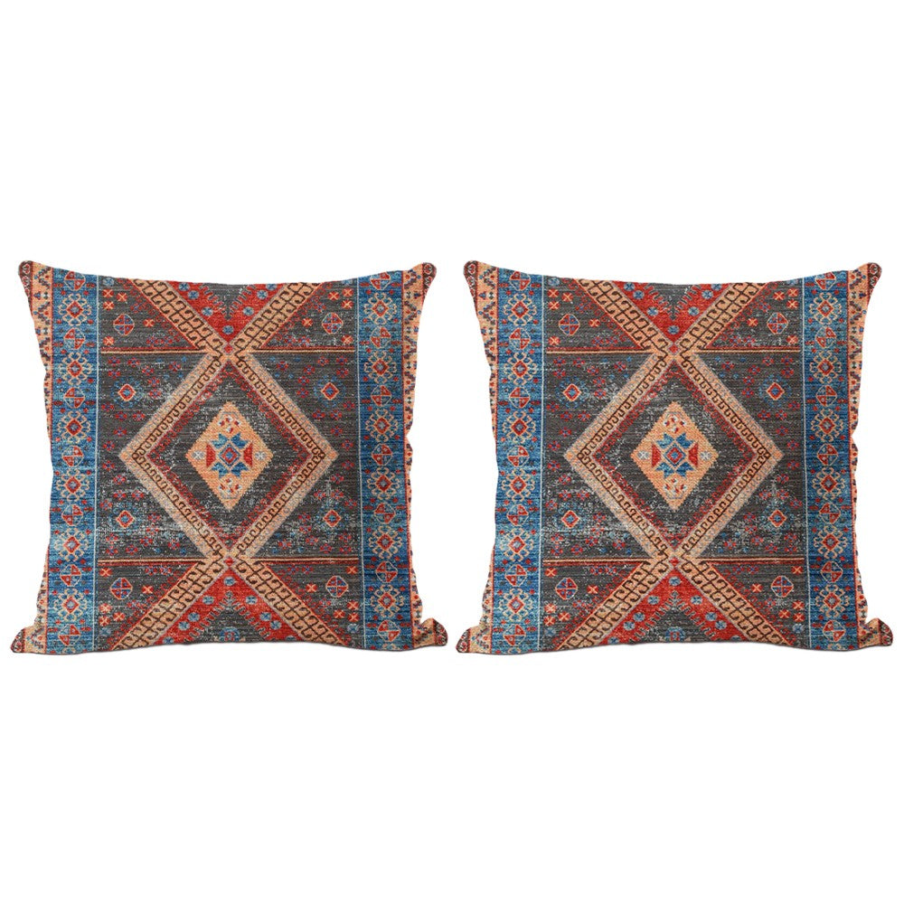 2Pcs Pillow Cover Colorful Boho Printed Cushion Cover