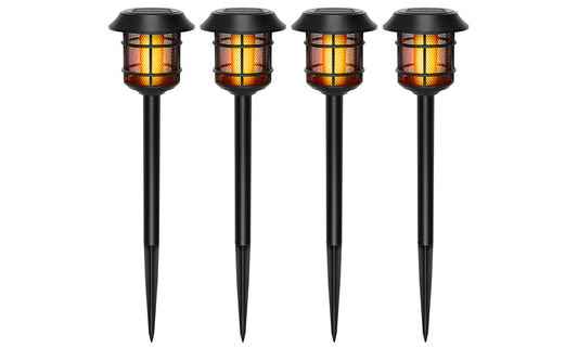 Set of 4Pcs 36Led Solar Powered Flame Lamp