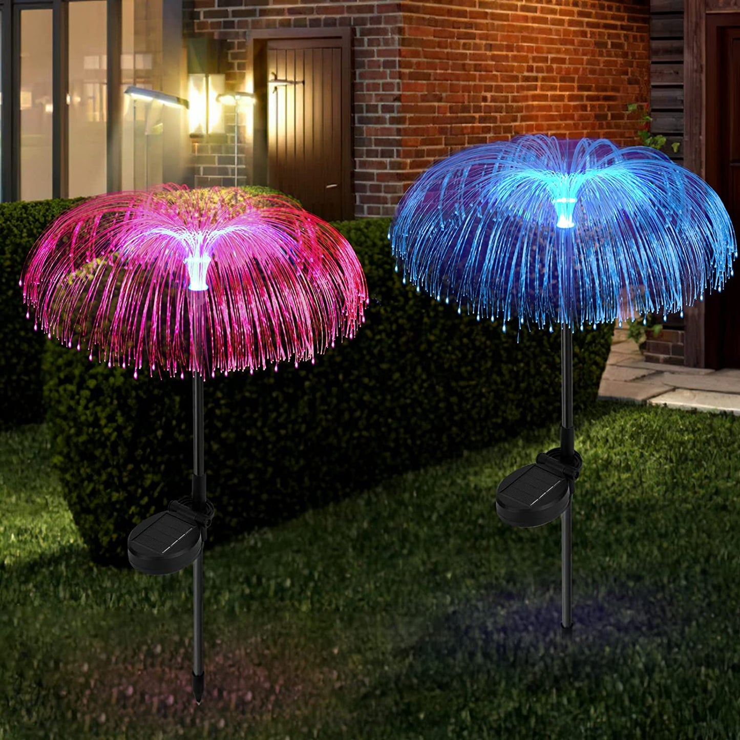 2-Pack Solar Jellyfish Lights for Yard Garden Pathway