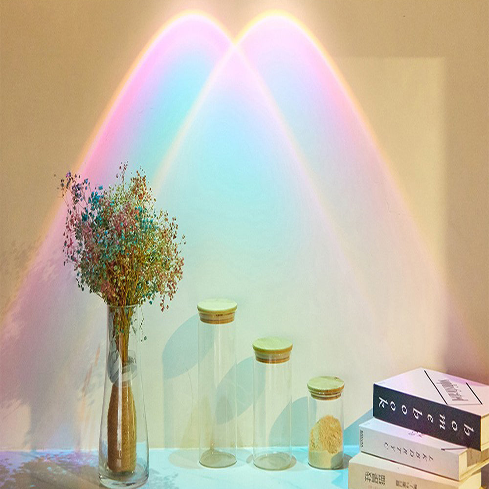 4Pcs Sunset Projection Under Cabinet Light