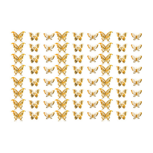 72Pcs 3D DIY Butterfly Wall Decal Stickers -Gold