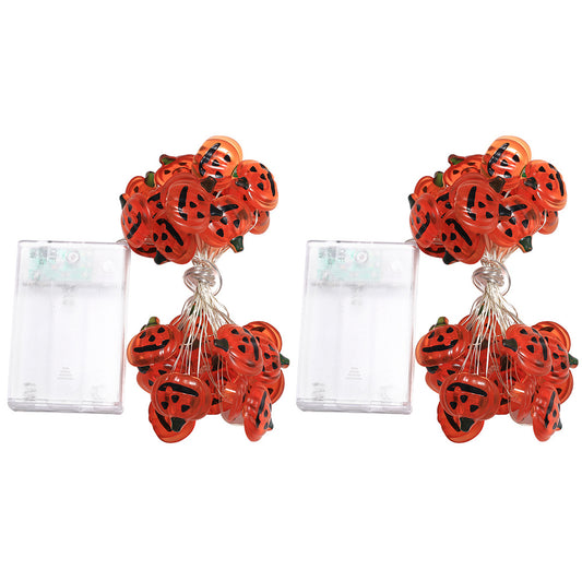 2Pcs Halloween Pumpkin String Lights