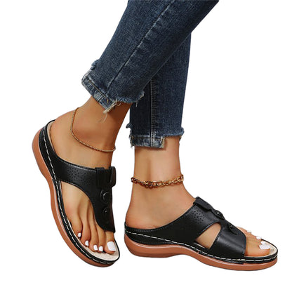 Women Orthopedic Wedge Flip Flops Sandals with Arch Support Thong Sandals