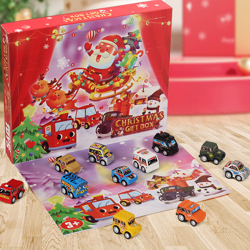 Christmas Advent Calendar 24 Days Countdown Cars Toy for Kids