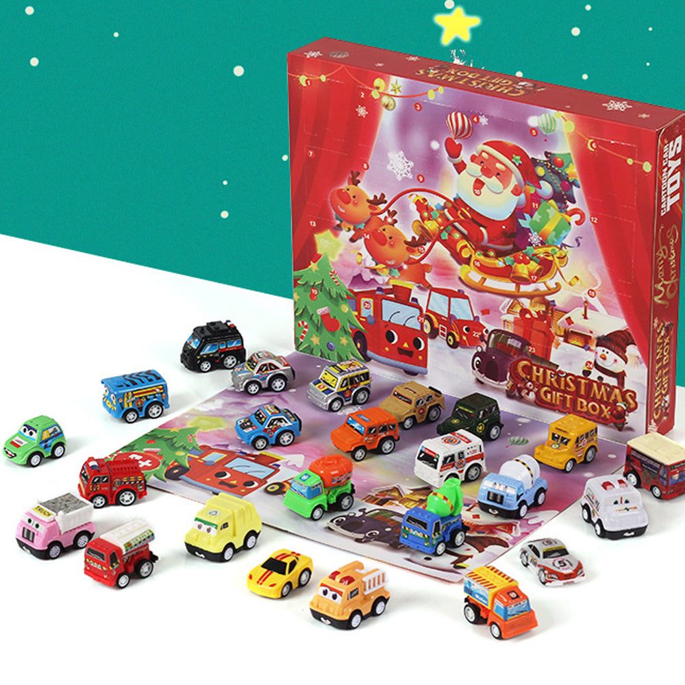 Christmas Advent Calendar 24 Days Countdown Cars Toy for Kids