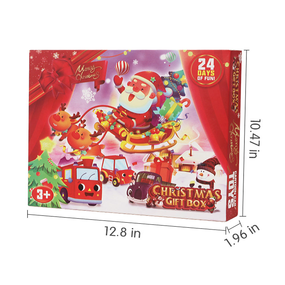 Christmas Advent Calendar 24 Days Countdown Cars Toy for Kids