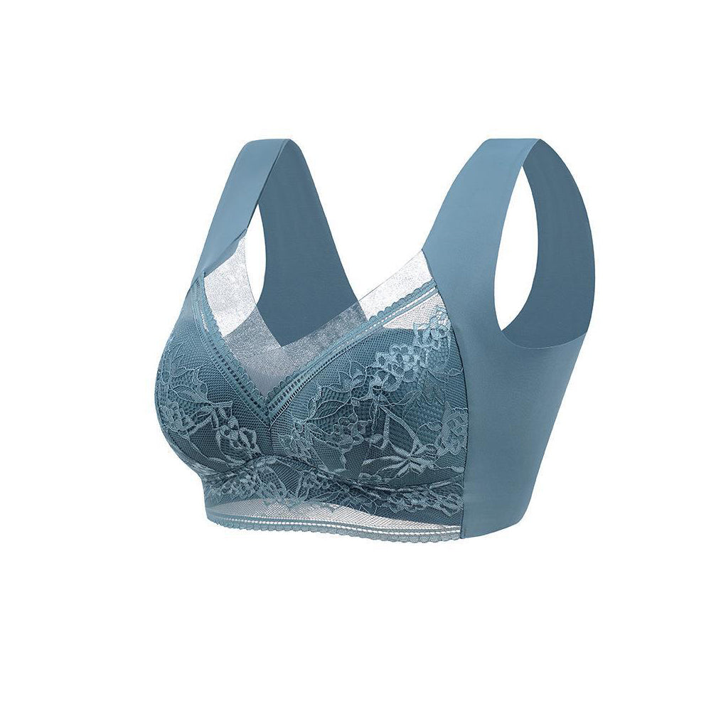2Pcs Full Cup Lace Push-Up Seamless Bra
