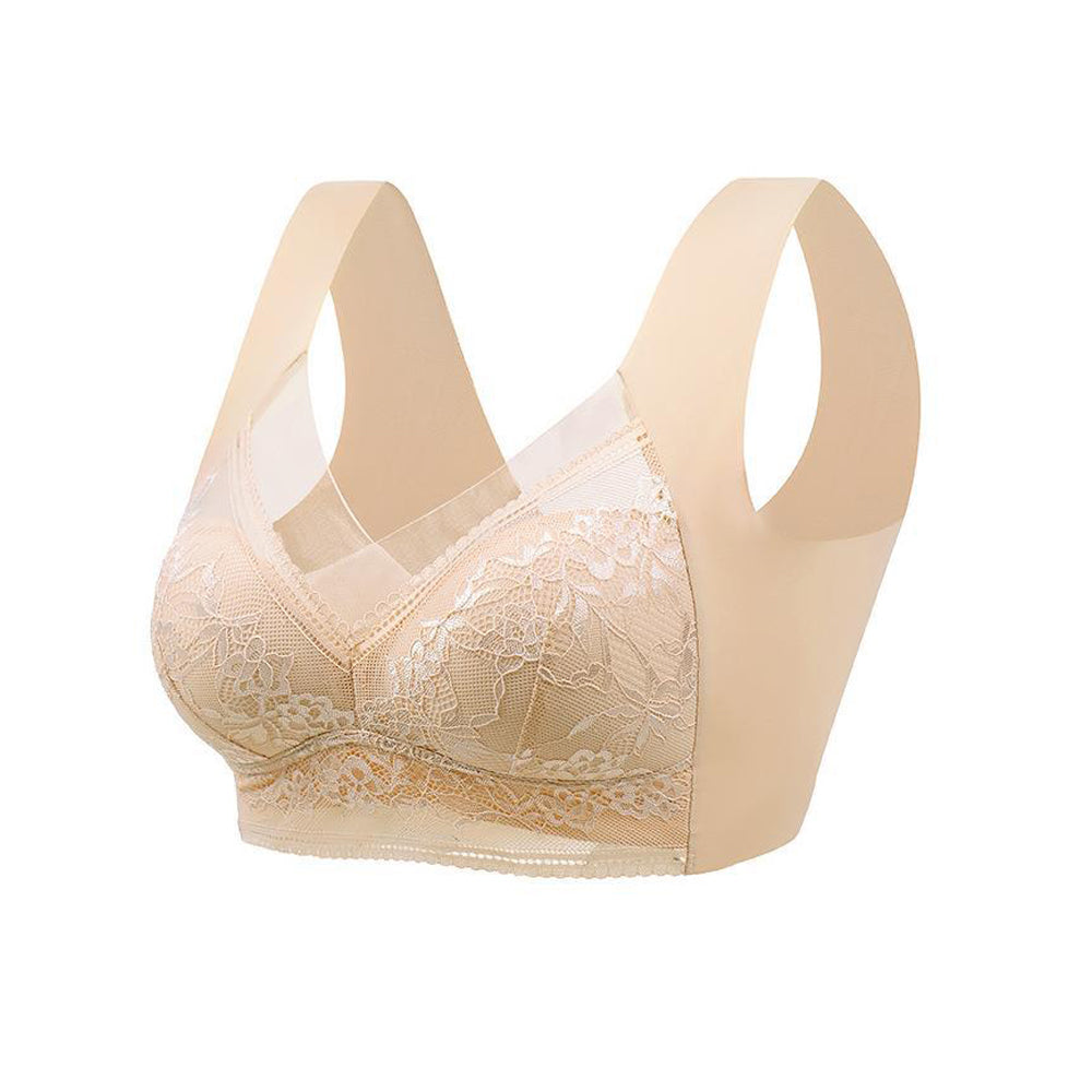 2Pcs Full Cup Lace Push-Up Seamless Bra