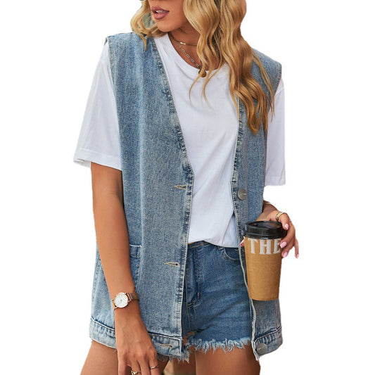 Women's Denim Jean Vest