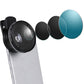 2Pcs 2 in1 Portable37mm 0.45X 49UV Wide Angle Macro Cell Phone Camera Lens Kit