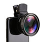 2Pcs 2 in1 Portable37mm 0.45X 49UV Wide Angle Macro Cell Phone Camera Lens Kit