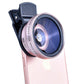 2 in1 Portable37mm 0.45X 49UV Wide Angle Macro Cell Phone Camera Lens Kit