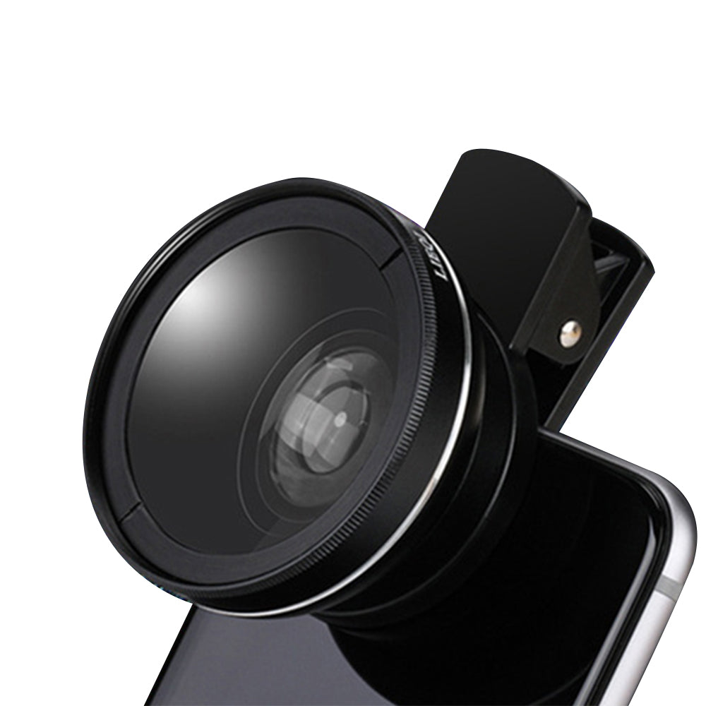 2Pcs 2 in1 Portable37mm 0.45X 49UV Wide Angle Macro Cell Phone Camera Lens Kit
