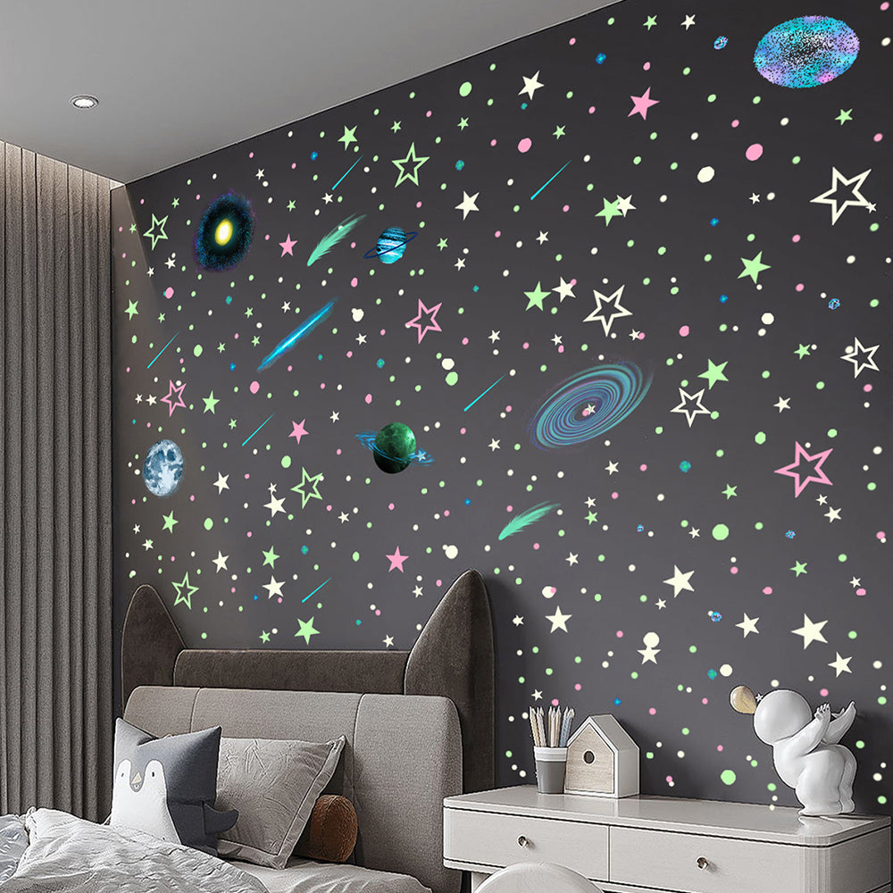 497Pcs Luminous Stars Self-adhesive Kid's Room Wall Stickers