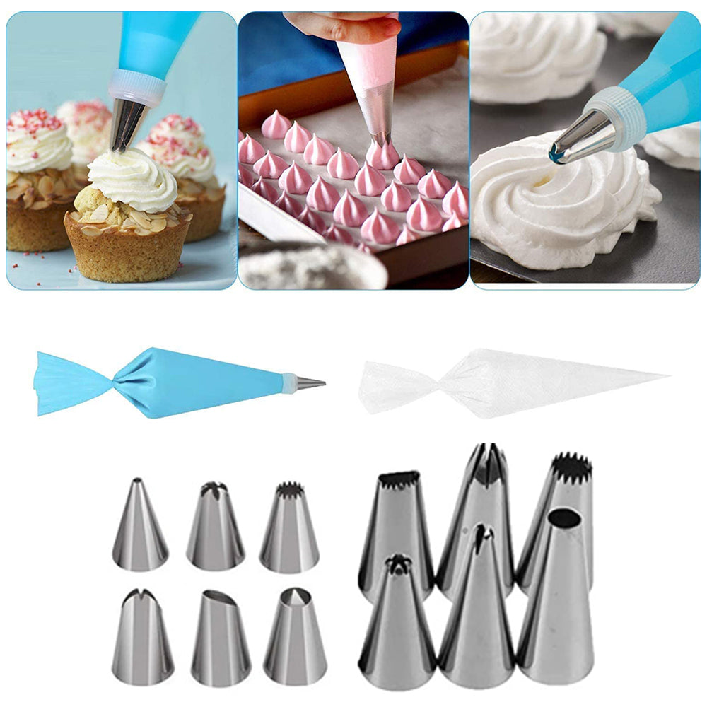 193Pcs Cake Decorating Kit Baking Flower Icing Nozzles Piping Tool