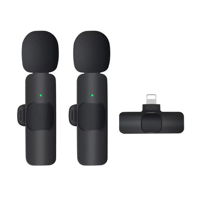 2-Pack Wireless Microphone for iPhone iPad Android