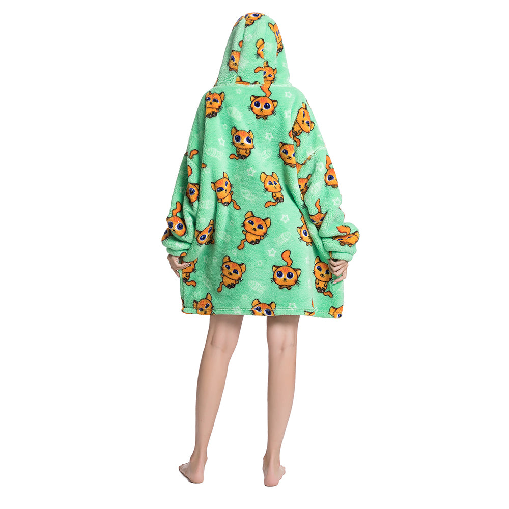 Women's Wearable Oversized Hooded Sweatshirt Blanket Hoodie