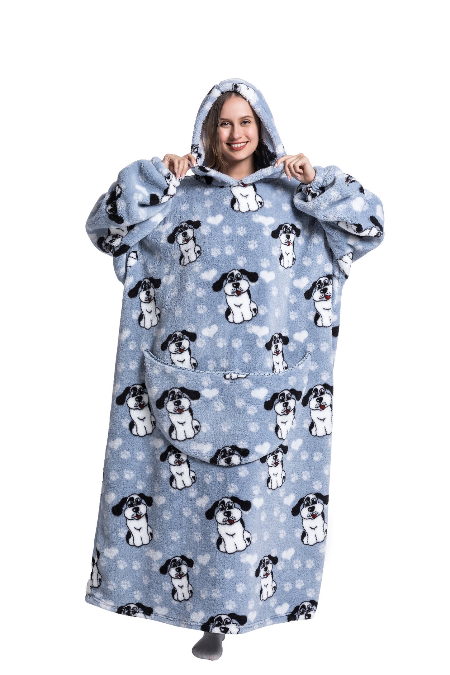 Women's Wearable Oversized Hooded Sweatshirt Blanket Hoodie