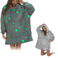 Wearable Blanket Hoodie Glow in The Dark Sherpa Hoodie