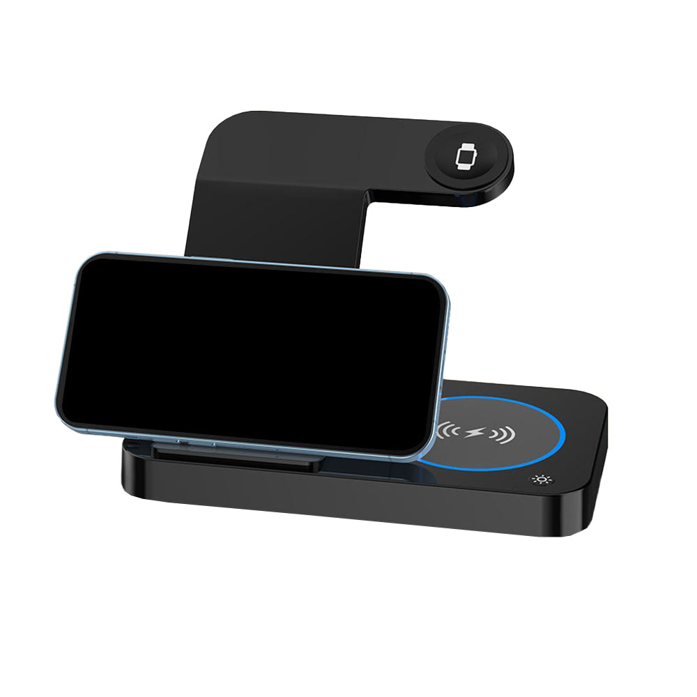 2Pcs 3 In 1 USB Wireless Charging Station for Samsung iPhone Apple Watch