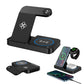 2Pcs 3 In 1 USB Wireless Charging Station for Samsung iPhone Apple Watch