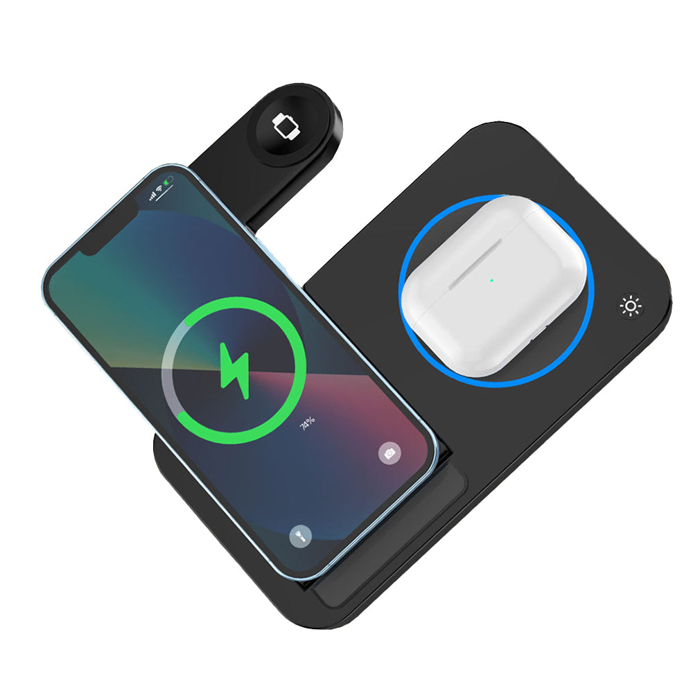 2Pcs 3 In 1 USB Wireless Charging Station for Samsung iPhone Apple Watch