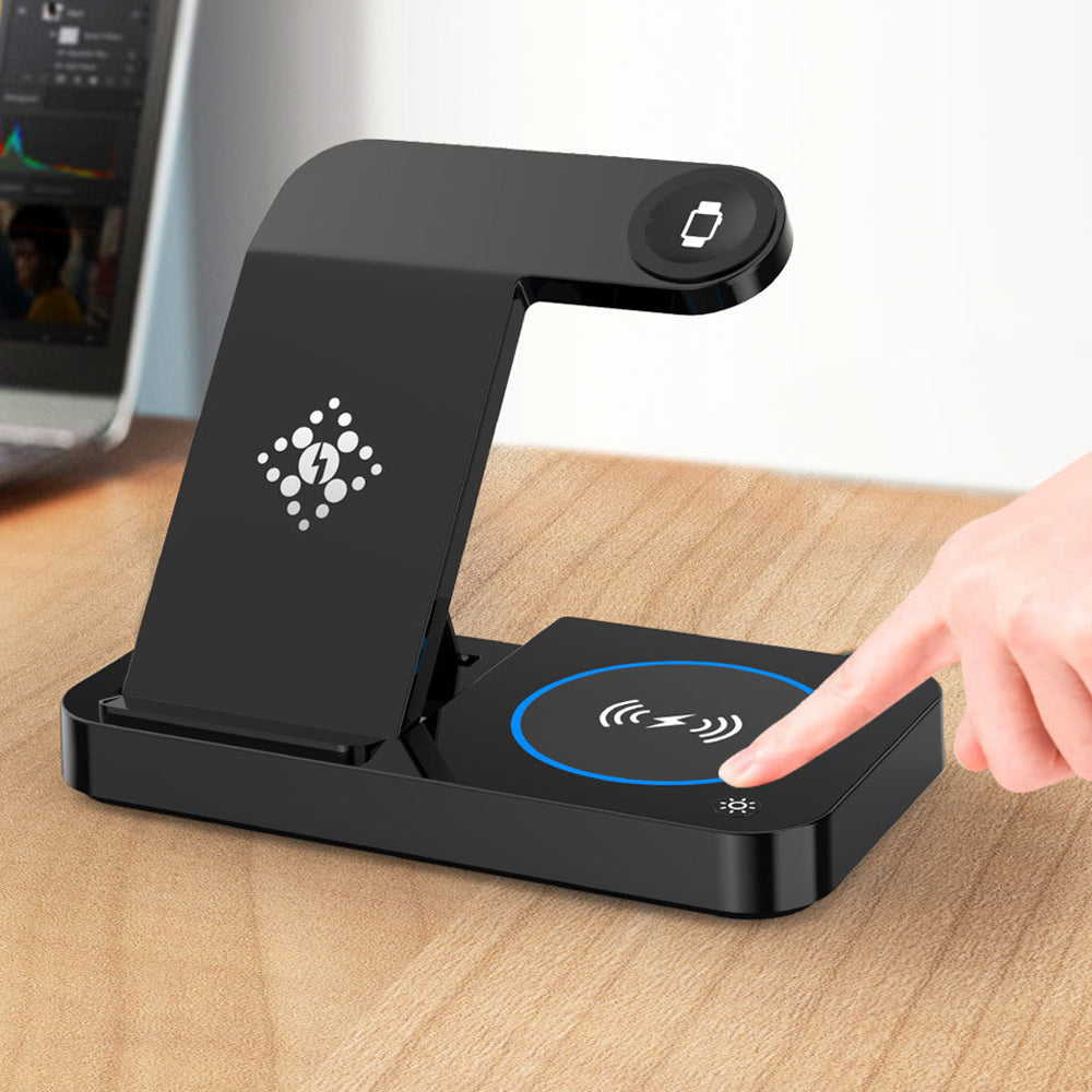3 In 1  USB Plug Wireless Charging Station for Samsung iPhone Apple Watch