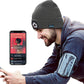 Wireless Bluetooth Beanie Hat with Head Light Wireless Stereo Headphone