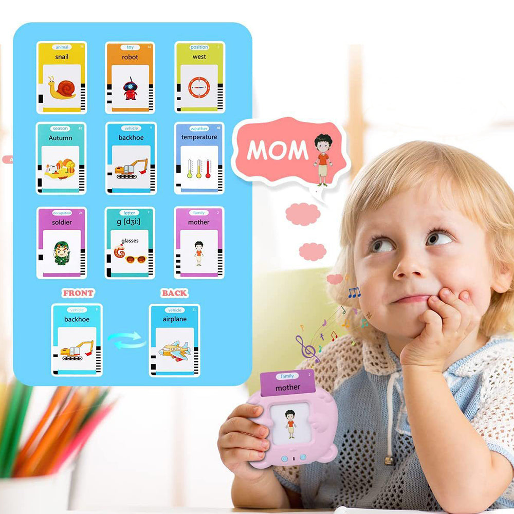 112/255Pcs Sight Words Talking Toddler Toys Flash Cards with 1 Card Reader