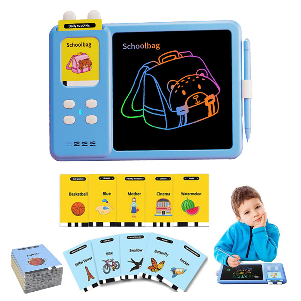 224 Words Talking Flash Cards LCD Writing Tablet Toddlers Preschool Words Learning Cards Toy Kid Gift